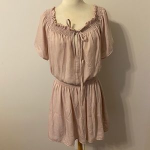 Off the shoulder dusty rose dress